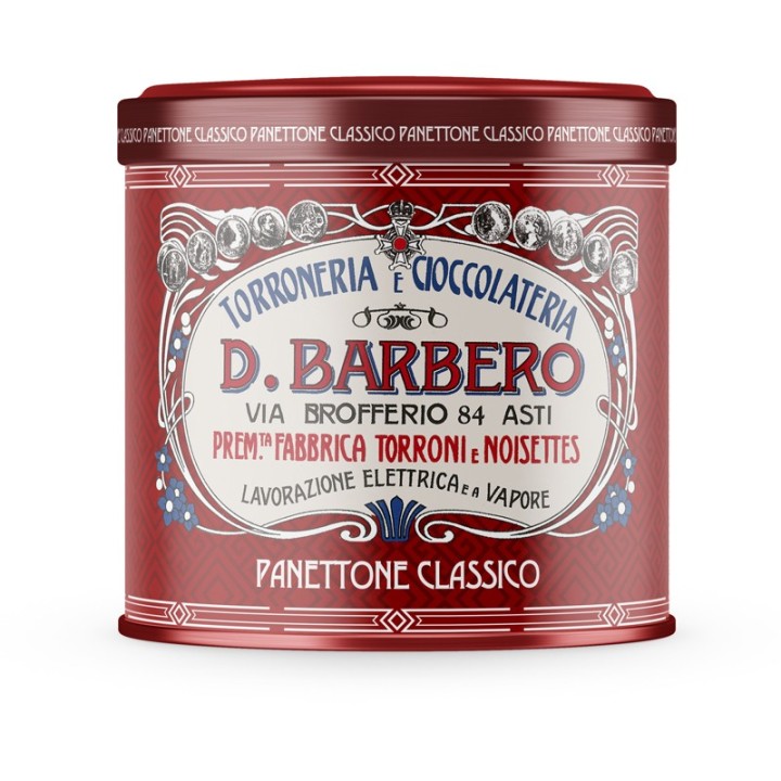 Panettone classico artigianale in elegante confezione di latta