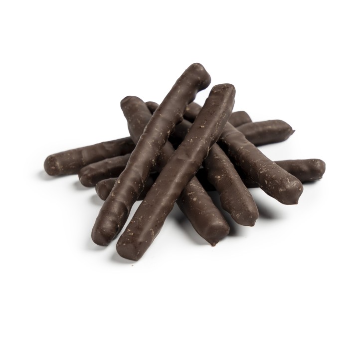Écorce d’orange confit recouvert de chocolat extra noir