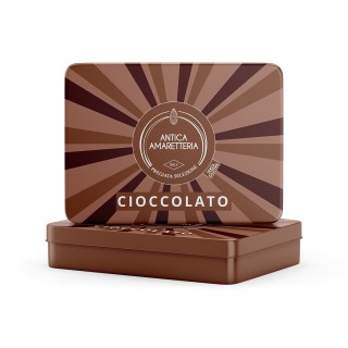 Chocolate amaretti - metal box