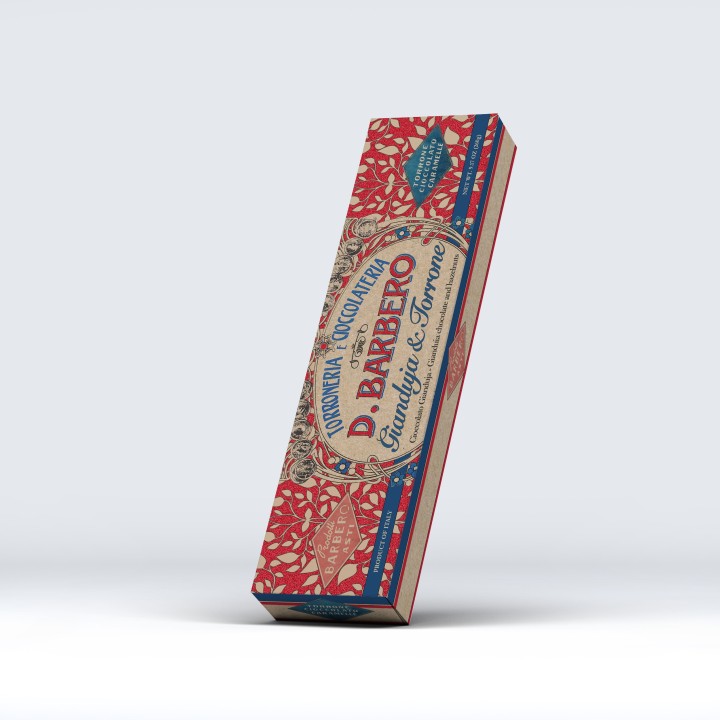 Cioccolato Gianduja con granella di torrone alla nocciola 260 gr.