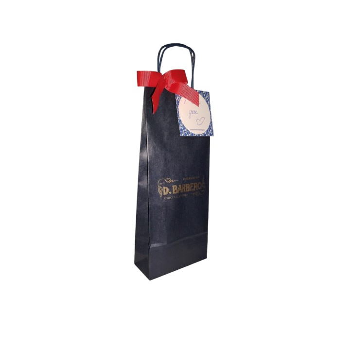 Borsa 16x7x39 di carta con fiocco rosso per Grissini