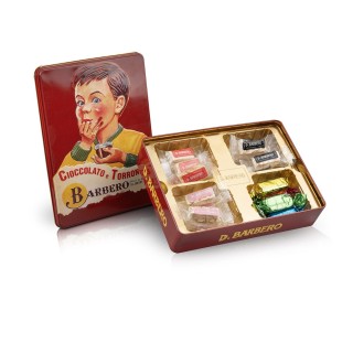 I torroncini misti in elegante scatola di metallo vintage 150 gr.