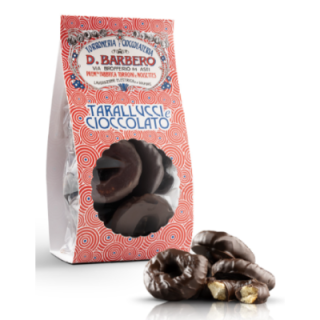 Taralli ricoperti di cioccolato fondente