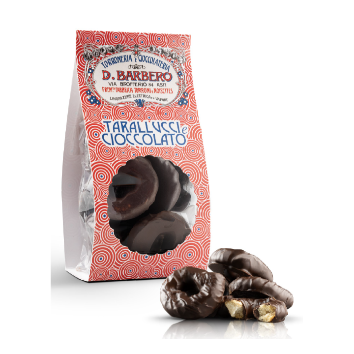 Taralli ricoperti di cioccolato fondente