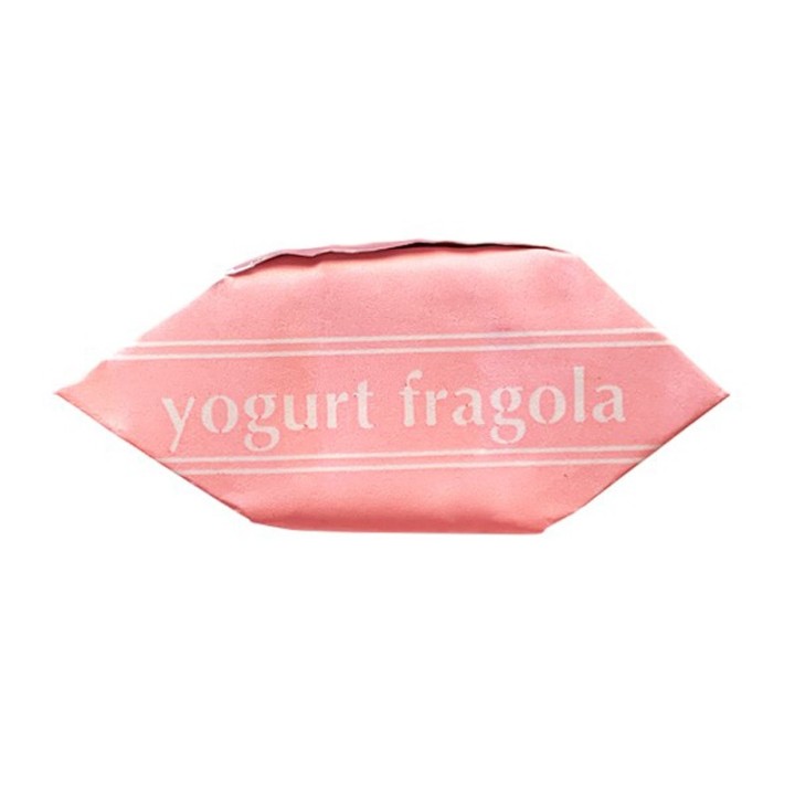 Caramelle allo yogurt e fragola in scatola di latta