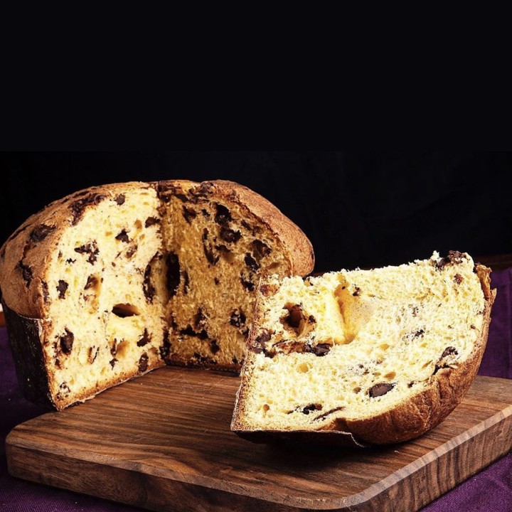 Panettone au chocolat sans raisins secs et fruits confits 750g - Artisanal